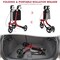 Costway 3-Wheel Rolling Walker Folding Rollator Walker with 8 inch Wheels Red\Black